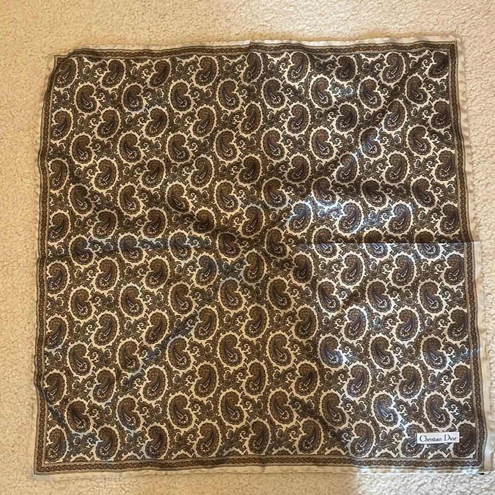 Vintage Christian Dior silk scarf